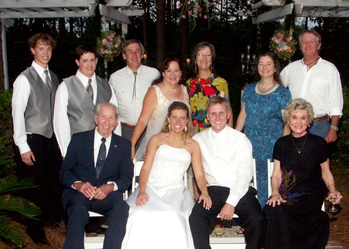 Chuck at Lauren's wedding